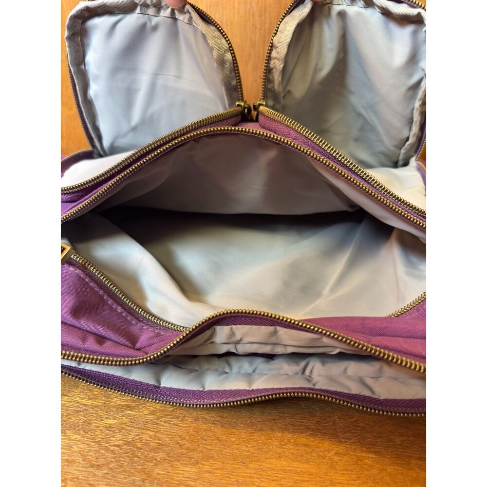 Travelon Purple Anti-Theft Double Zip Crossbody Bag RFID Bocking, sz 14 x10 x 3 - Picture 11 of 16